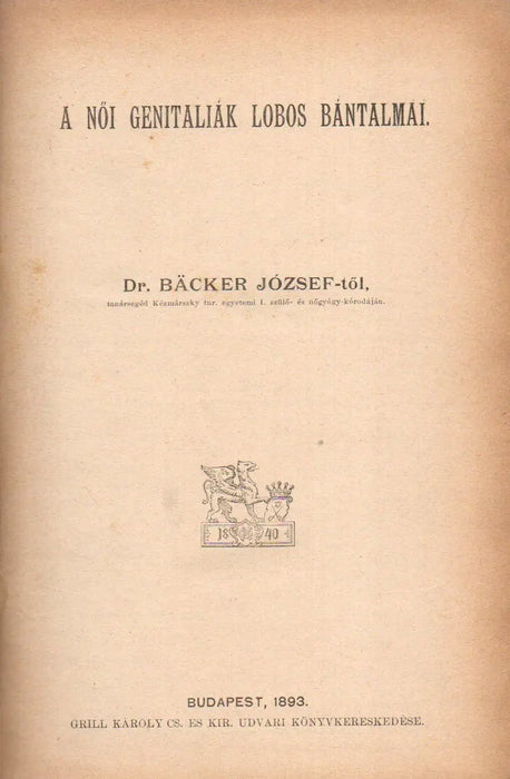 Klinikai füzetek 1893 - Oskola Antikvárium