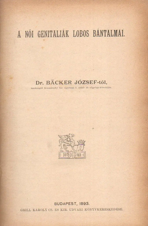 Klinikai füzetek 1893 - Oskola Antikvárium