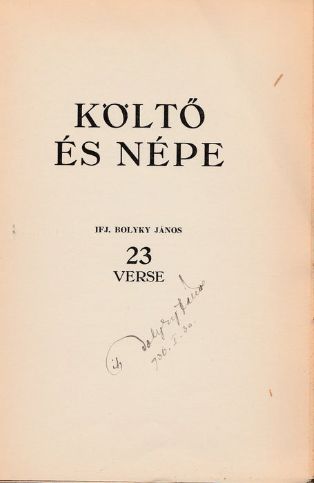 Költő és népe - Oskola Antikvárium