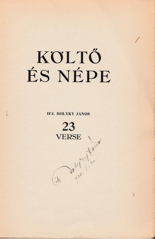 Költő és népe - Oskola Antikvárium