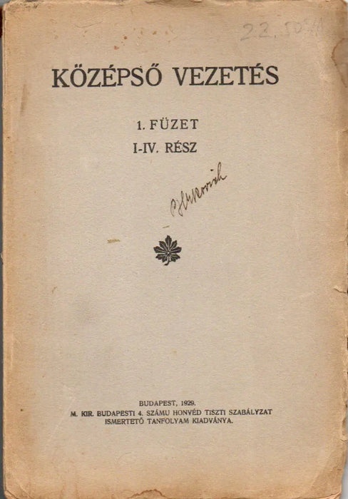 Középső vezetés 1. füzet I - IV. rész - Oskola Antikvárium