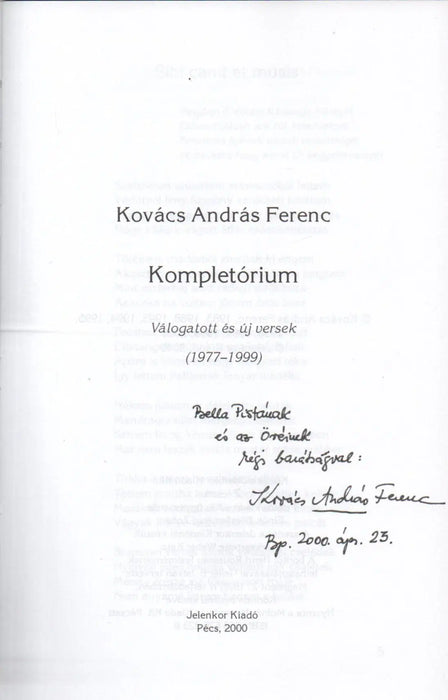 Kompletórium - Oskola Antikvárium