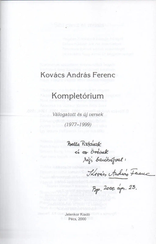 Kompletórium - Oskola Antikvárium