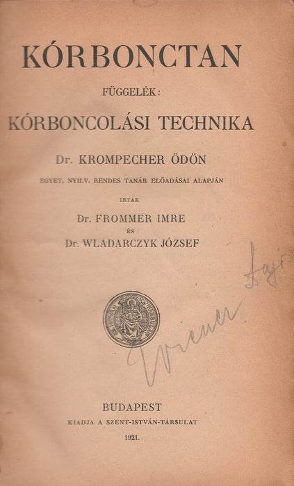 Kórbonctan - Oskola Antikvárium
