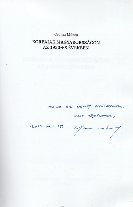 Koreaiak Magyarországon az 1950 - es években - Oskola Antikvárium