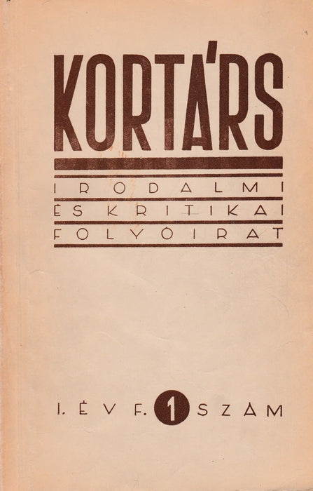 Kortárs 1957. 1. (I. évfolyam 1. szám) - Oskola Antikvárium