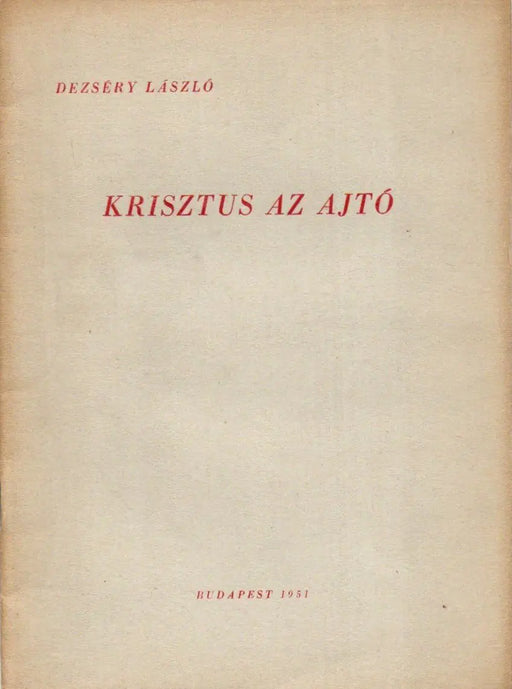 Krisztus az ajtó - Oskola Antikvárium