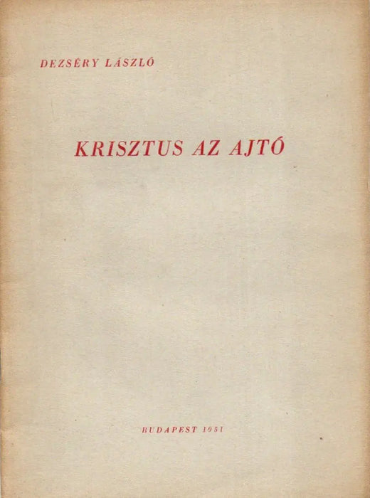 Krisztus az ajtó - Oskola Antikvárium