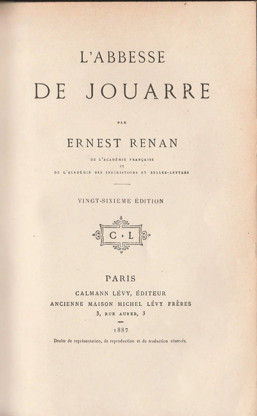 L'Abbesse De Jouarre - Oskola Antikvárium