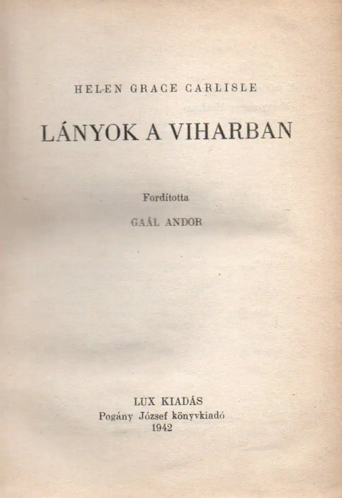Lányok a viharban - Oskola Antikvárium