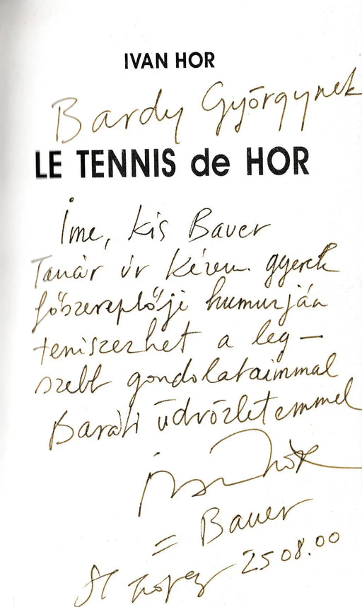 Le Tennis de Hor - Oskola Antikvárium