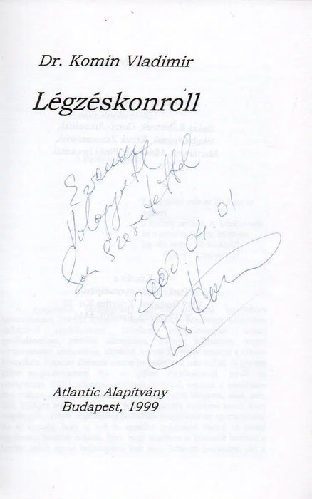Légzéskontroll - Oskola Antikvárium