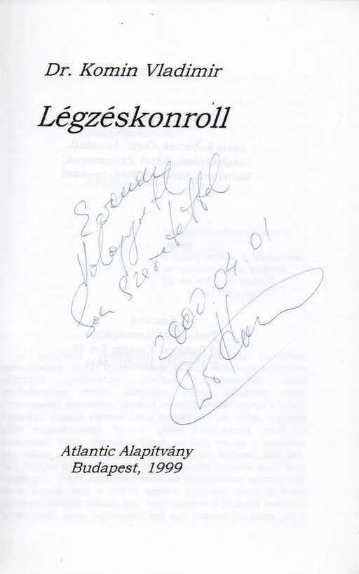 Légzéskontroll - Oskola Antikvárium