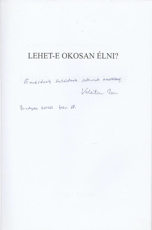Lehet - e okosan élni? - Oskola Antikvárium