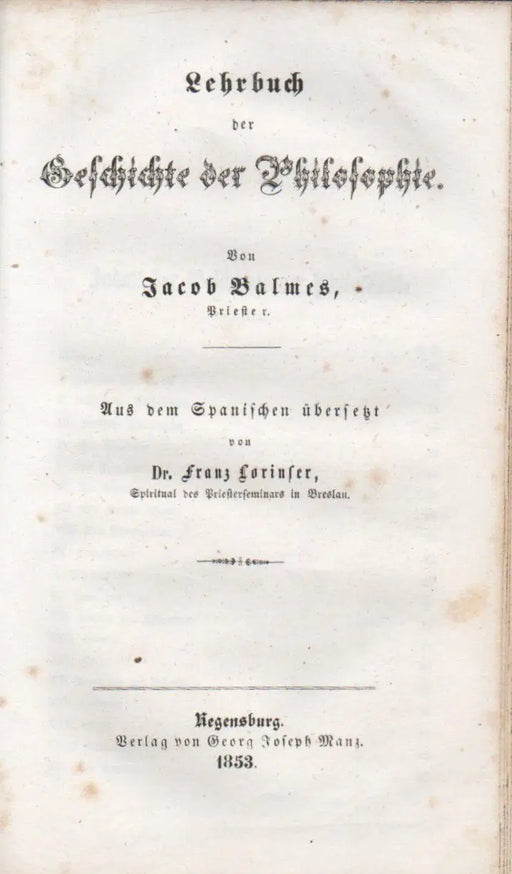 Lehrbuch der Elemente der Philosophie III - IV. - Oskola Antikvárium