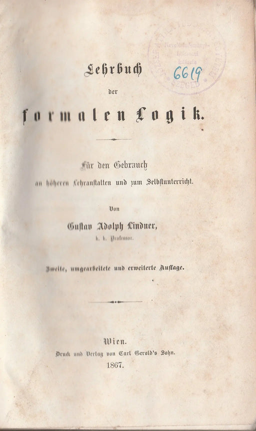 Lehrbuch der formalen Logik - Oskola Antikvárium
