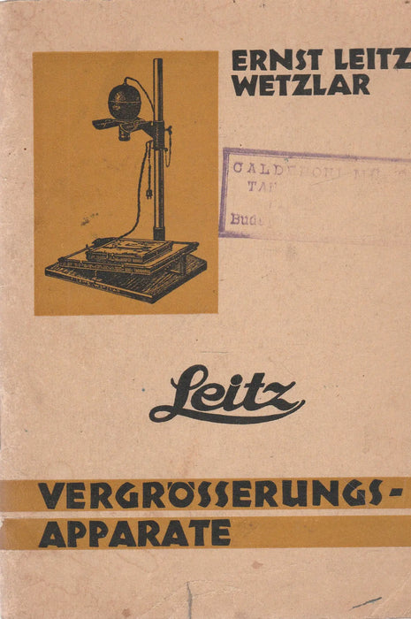 Leitz - Vergrößerungs - Apparate - Oskola Antikvárium