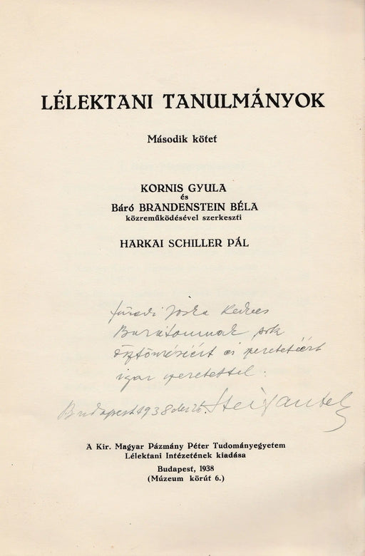 Lélektani tanulmányok II. - Oskola Antikvárium