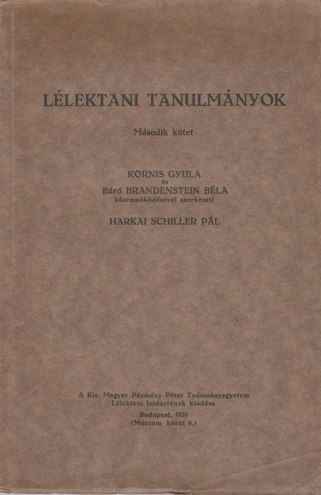 Lélektani tanulmányok II. - Oskola Antikvárium