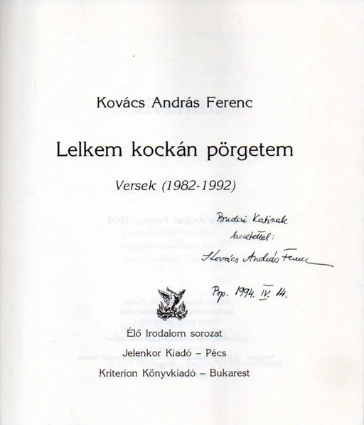 Lelkem kockán pörgetem - Oskola Antikvárium