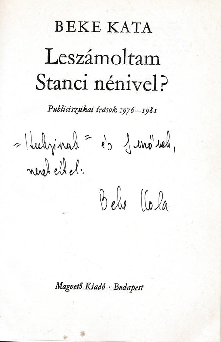 Leszámoltam Stanci nénivel? - Oskola Antikvárium
