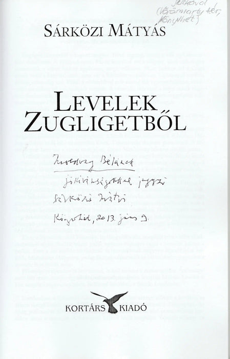 Levelek Zugligetből - Oskola Antikvárium