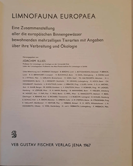 Limnofauna Europaea - Oskola Antikvárium