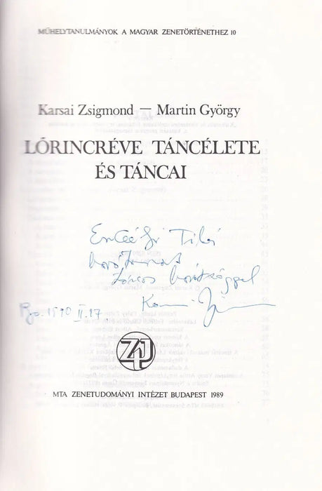 Lőrincréve táncélete és táncai - Oskola Antikvárium