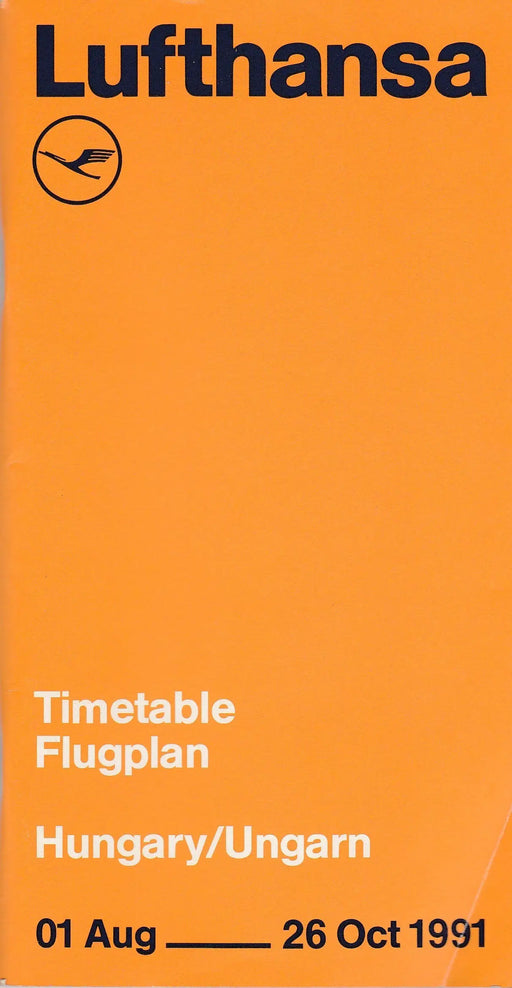 Lufthansa - Timetable - Flugplan - Oskola Antikvárium