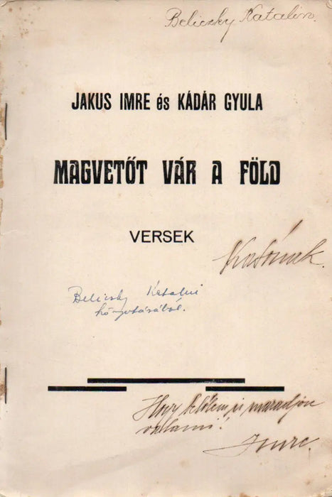 Magvetőt vár a föld - Körmend 1934 - Oskola Antikvárium