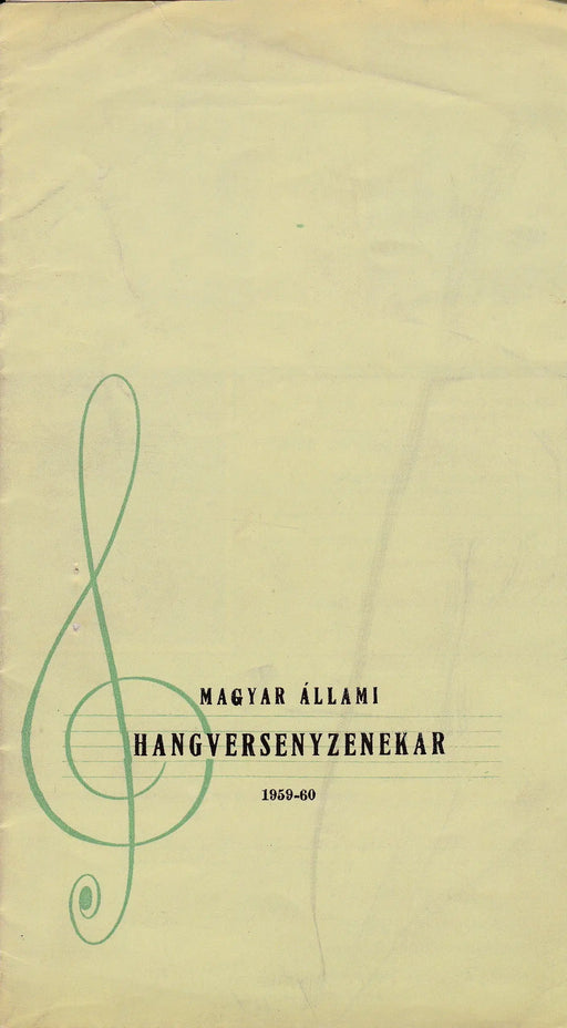 Magyar Állami Hangversenyzenekar 1959 - 60 - Oskola Antikvárium
