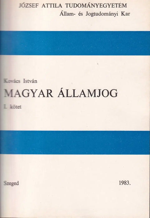 Magyar államjog I - II. - Oskola Antikvárium