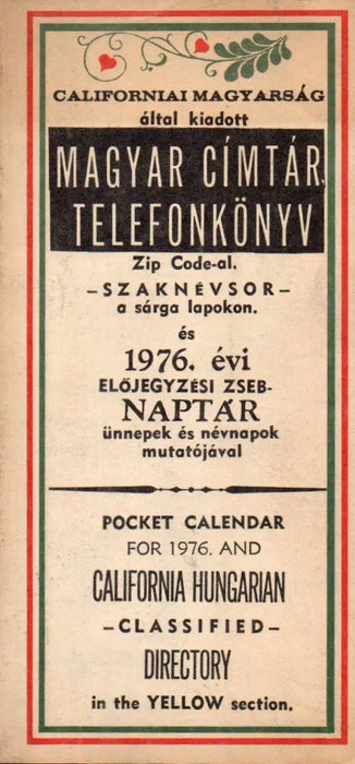 Magyar címtár, telefonkönyv - Oskola Antikvárium