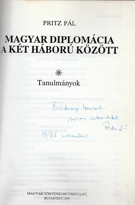 Magyar diplomácia a két háború között - Oskola Antikvárium