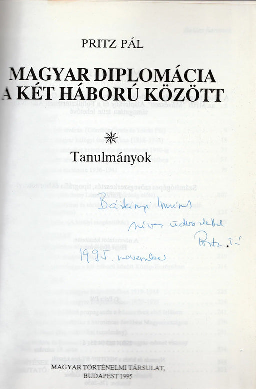 Magyar diplomácia a két háború között - Oskola Antikvárium