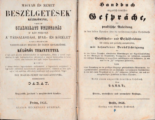 Magyar és német beszélgetések kézikönyve - Handbuch ungarisch - deutscher Gespräche - Oskola Antikvárium