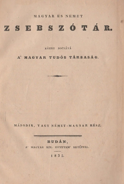 Magyar és német zsebszótár - Oskola Antikvárium
