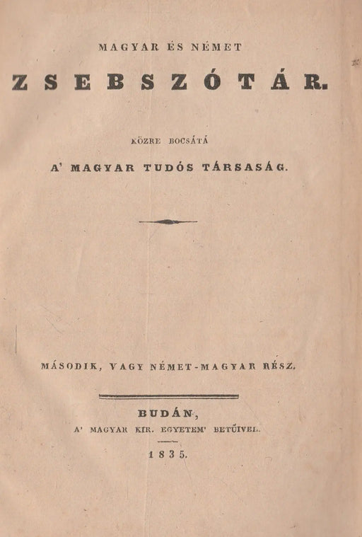 Magyar és német zsebszótár - Oskola Antikvárium