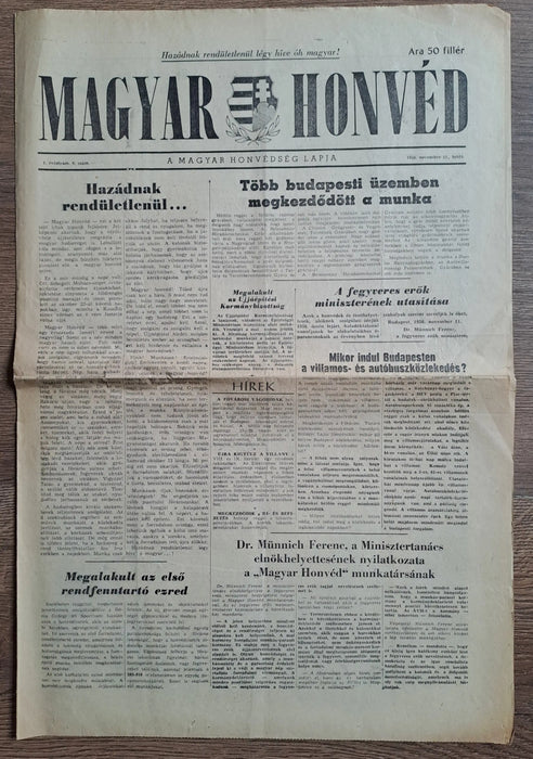 Magyar Honvéd 1. évfolyam 6. szám 1956. november 12. - Oskola Antikvárium