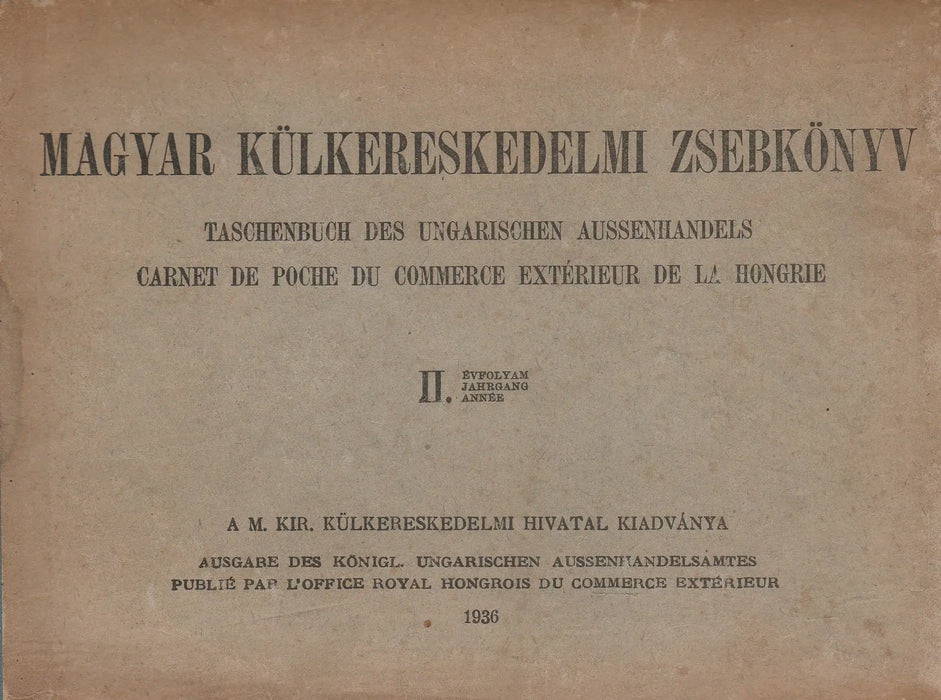 Magyar külkereskedelmi zsebkönyv II. - Oskola Antikvárium