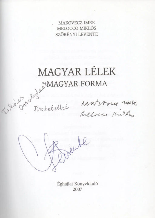 Magyar lélek magyar forma - Oskola Antikvárium