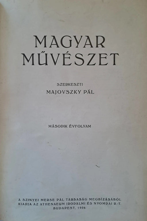 Magyar Művészet II. évfolyam - Oskola Antikvárium