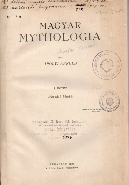 Magyar mythologia I - II. - Oskola Antikvárium