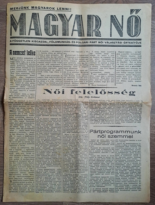 Magyar Nő 1945 - Oskola Antikvárium