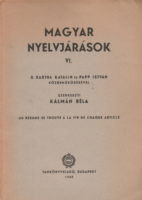 Magyar nyelvjárások VI. - Oskola Antikvárium
