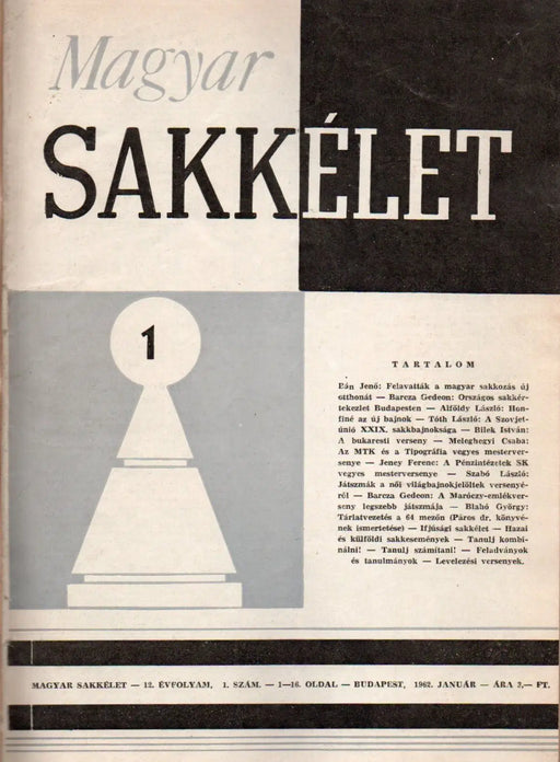 Magyar Sakkélet 12. évfolyam 1962. - Oskola Antikvárium