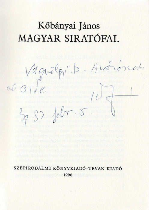 Magyar siratófal - Oskola Antikvárium