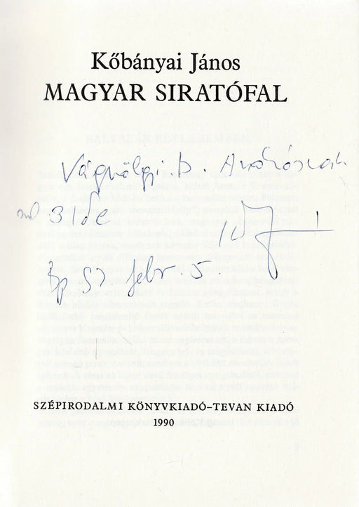 Magyar siratófal - Oskola Antikvárium