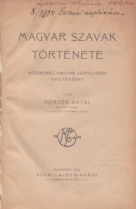 Magyar szavak története - Oskola Antikvárium