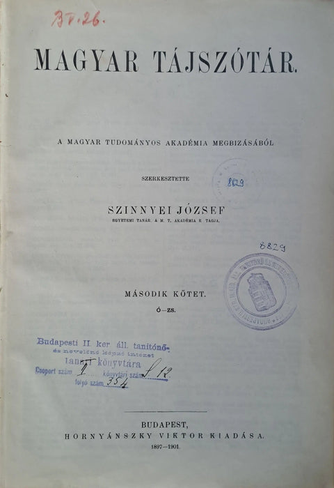 Magyar tájszótár I - II. - Oskola Antikvárium